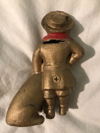 Antique Buster Brown Boy & Dog Cast Iron Bank 2