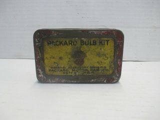 Antique Tin Packard Bulb Kit Heavy Patina Packard Motor Co.  Detroit