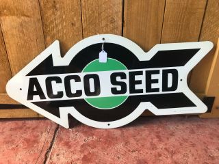 Vintage Acco Seed Sign - Arrow - Hanger - Composite Material