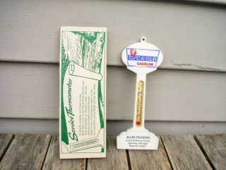 Vintage Rare Osceola Gasoline Sign Pole Thermometer Lakeview Michigan Gas Oil Nr