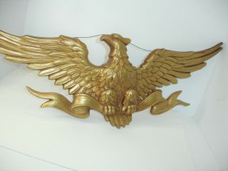 Vintage Sexton,  1971,  Cast Aluminum,  Metal,  Eagle Wall Plaque 27 in X 10 inches 3