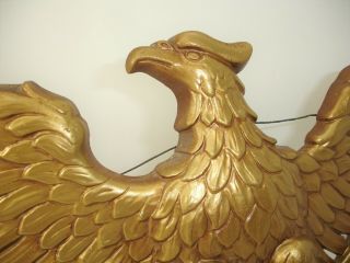 Vintage Sexton,  1971,  Cast Aluminum,  Metal,  Eagle Wall Plaque 27 in X 10 inches 5