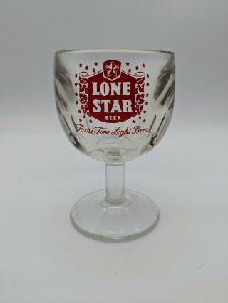 Vintage 1950s Midcentury Lone Star Beer Schooner Glass Retro