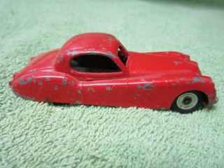 Vintage Dinky Toys 157 Red Jaguar,  Neat Vintage Made In England Meccano Car