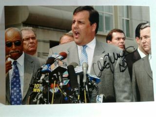 Chris Christie Authentic Hand Signed Autograph 4x6 Photo - Governor Of Jersey