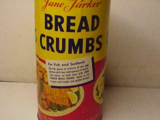 Rare Jane Parker Bread Crumbs Tin 10 Oz
