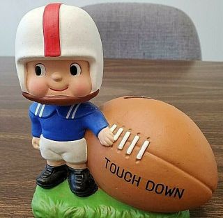 Vintage Football Player Touchdown Bobble Head Bank - Lego Japan - Stunning