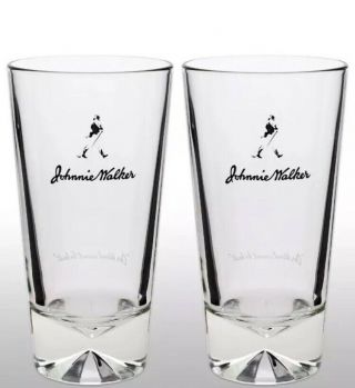 Johnnie Walker Whiskey Peaks Hi - Ball Glass X 2