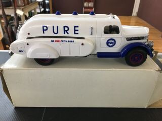 Rare Pure Oil Plastic Truck 1 By Marx Toys 95 Ltd Ed Lights Trunk W/box F25
