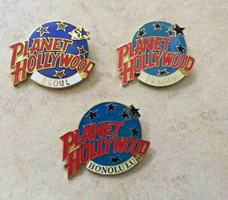 Planet Hollywood Pins Honolulu Prague And Seoul Collectibles