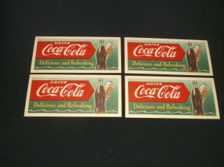 4 1951 Coca Cola Coke Sprite Boy Advertising Ink Blotters Soda Pop