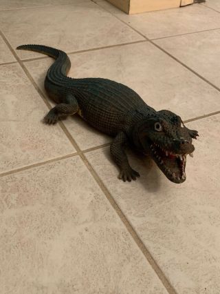 Vintage Giant Hard Rubber Alligator Crocodile Toy Figure 22 "