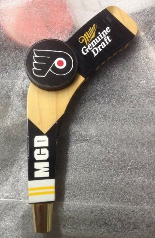 Miller Draft Philadelphia Flyers Beer Tap - Hockey Stick And Puck