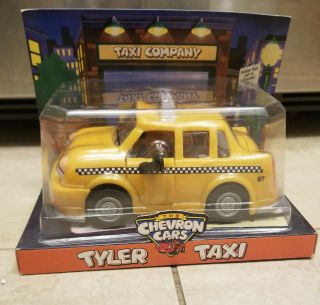 Vintage 1997 Chevron Cars Tyler Taxi Cab Toy Car Collectible Retro Merchandising