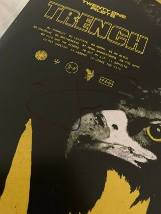 TWENTY ONE PILOTS DUAL SIGNED VESSEL CLEAR LP AND TRENCH VINYL COVER SET RARE 4
