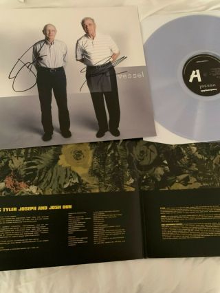 TWENTY ONE PILOTS DUAL SIGNED VESSEL CLEAR LP AND TRENCH VINYL COVER SET RARE 6