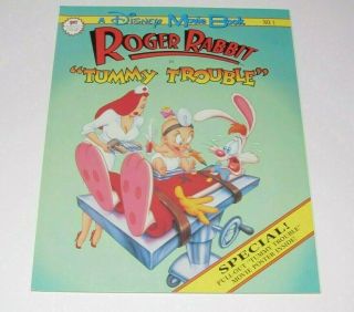 Roger Rabbit Tummy Trouble A Disney Movie Book With Pull - Out Poster