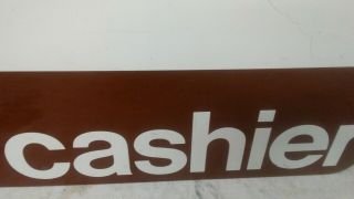 1970 ' s Sears ceiling sign CASHIER Extremely Rare 2