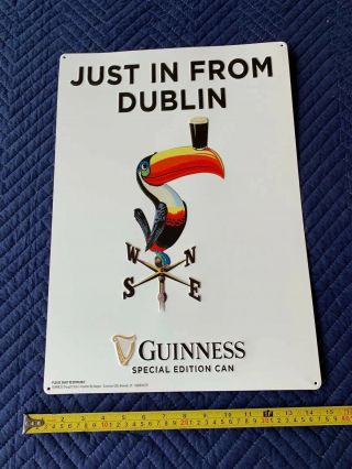 (l@@k) Guinness Beer With Tucan Bird Tin Sign Game Room Man Cave