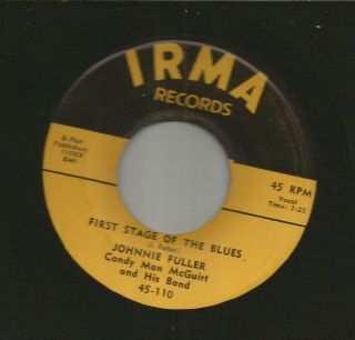 Rockabilly R&b - 2 Sider - Johnnie Fuller - No More,  No More - Hear - 1957 Irma