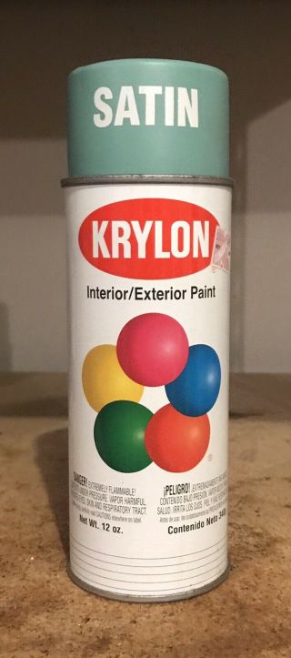Vintage Krylon Jade Satin Spray Paint Can