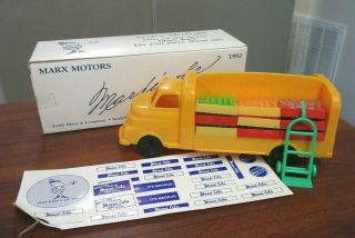 Marx Motors Marxicola Plastic Toy Cola Delivery Truck & Box