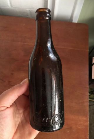 Coca - Cola Cumberland,  Md Amber Brown Coke Bottle Straight Sided