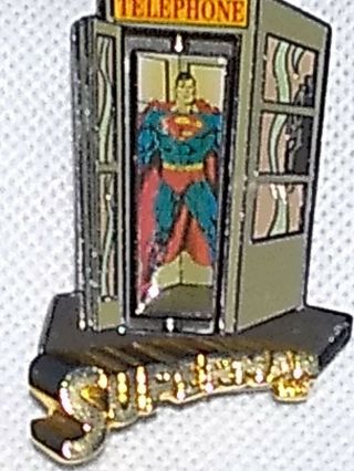 Rare Warner Brothers Superman Telephone Booth Pin