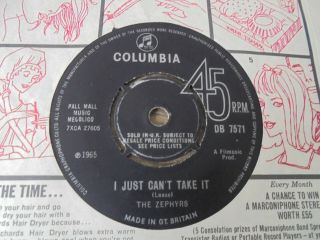 The Zephyrs - She Laughed c/w I Just Can ' t Take It 1965 UK 45 COLUMBIA MOD 2