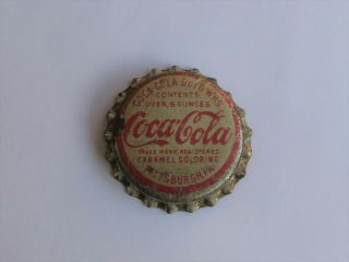 Vintage Pittsburgh Pa Pennsylvania Coca Cola Cork Bottle Cap Tappi Kronkorken