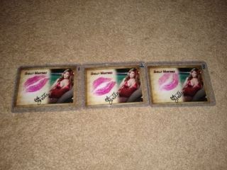 Shelly Martinez Autograph Signed Kiss Print Card B 2 Wwe Ecw Ariel Busty Sexy
