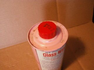 Vintage - Gold Seal Glass Wax - Pink 13 oz.  TIN - advertisement empty tin can 5