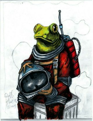 Private Listing Only Astronaut Anthropomorphic Frog Color Test