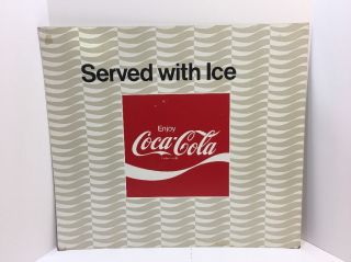 Vintage Enjoy Coca - Cola Metal Sign