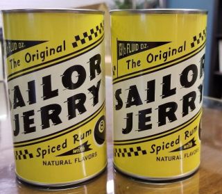 2 Sailor Jerry 13.  5 Oz.  Tin Oil Drinking Cups Collectible