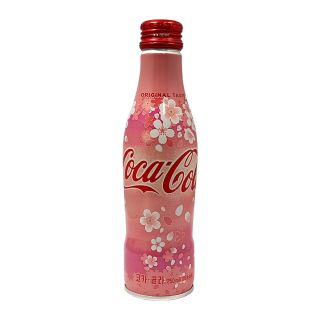 Coca Cola Coke Korean Cherry Blossom Limited Aluminum Contour Can Full Empty