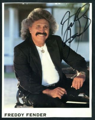 Freddy Fender Tejano Country Pop Musician Signed Autograph Photo 8 X 10 D.  2006