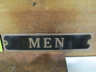 Vintage Antique women MEN Brass Copper Signs Restroom Bathroom Gas Station old 5