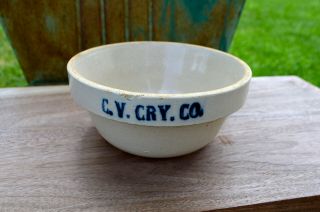 Cherry Valley Illinois Creamery Bowl Western Red Wing Stoneware