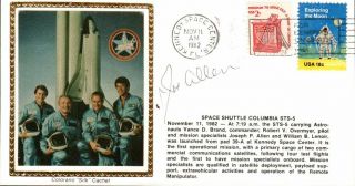 Autographed Cover Nasa Astronaut Dr Joseph P Allen Sts - 5 Hand Signed