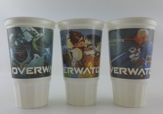 Taco Bell Overwatch Collectible Cup Bundle Winston Soldier 76 Tracer