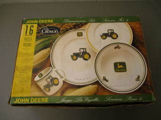 John Deere 16 Piece Dinnerware Set