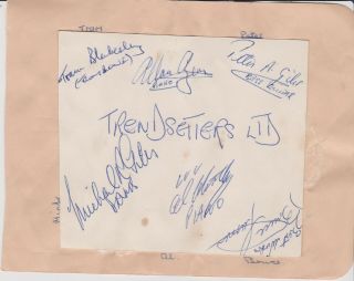1960s British Rock Band - Trendsetters Limited - Signed Album Page X 6