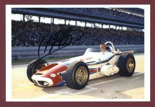 A J Foyt Motor Sport Hall Of Fame 4x Indy 500 Winner Signed 4x6 Photo C15965