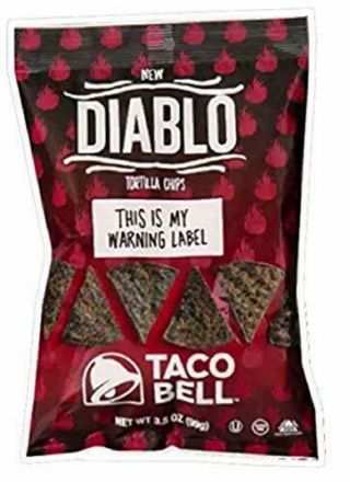 Taco Bell Sauce Flavored Corn Tortilla Chips (diablo,  3.  5 Oz (12 Pack))