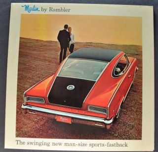 1965 Marlin Sales Brochure Folder Rambler Amc Nash 65