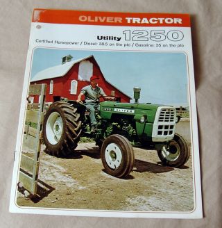 Vintage Oliver Corporation Model 1250 Tractor Advertising Brochure - Ca 1968