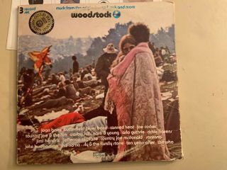 Vintage 1970 Woodstock Triple Set Cotillion Records Sd 3 - 500