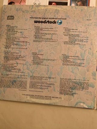 Vintage 1970 Woodstock Triple Set Cotillion Records SD 3 - 500 3