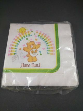 Vintage Fun Care Bears Paper Napkins American Greatings